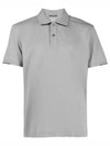 Men's Logo Patch Short Sleeve Polo Shirt Grey - CP COMPANY - BALAAN 2