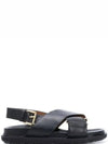 Fussbett Leather Sandals Black - MARNI - BALAAN 2