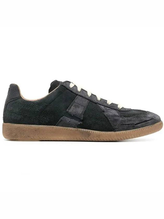 Men's Replica German Army Low Top Sneakers Black - MAISON MARGIELA - BALAAN 1