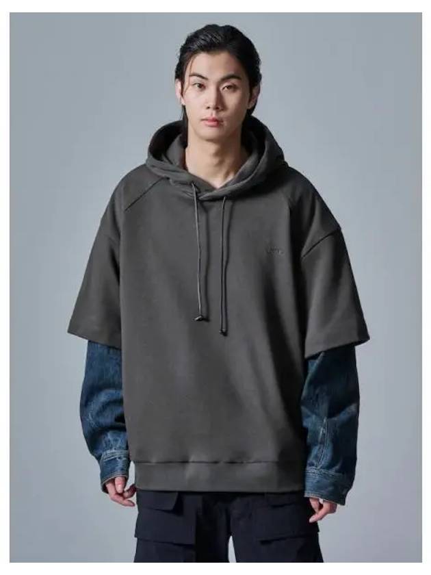 Oil washed denim dual sleeve jersey hoodie hooded sweatshirt gray domestic product GM0024061205556 - JUUN.J - BALAAN 1