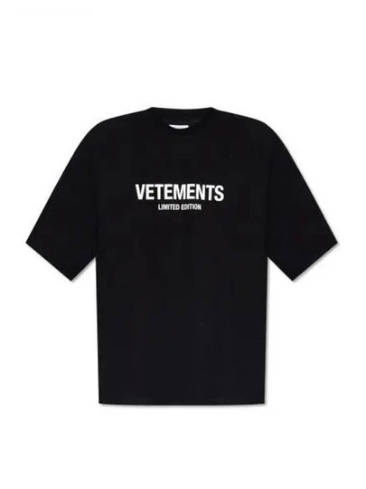 Logo Print Short Sleeve T-Shirt Black - VETEMENTS - BALAAN 2