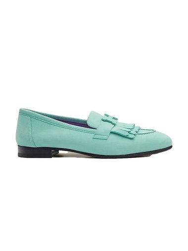 Royal Suede Loafers Vert Embrun - HERMES - BALAAN 1