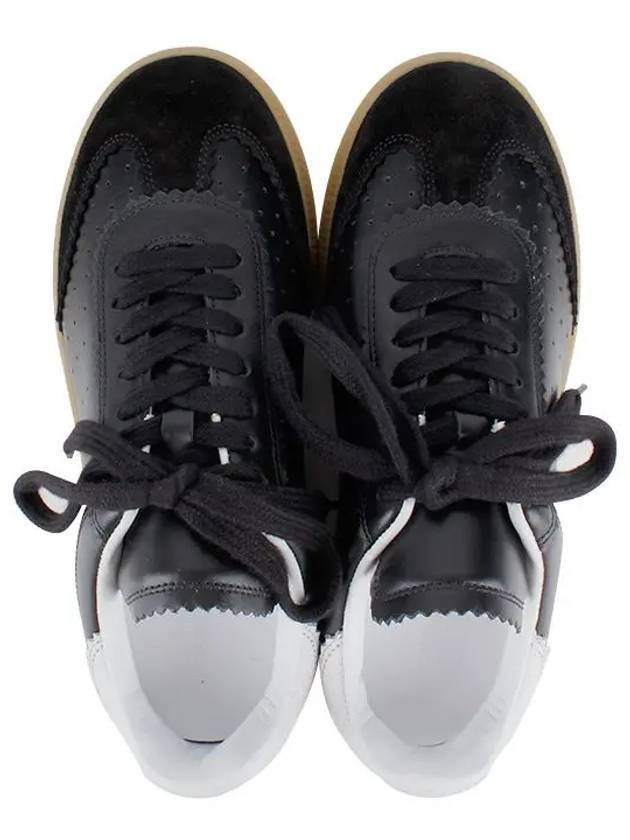 Women's Blyce Vintage Leather Low Top Sneakers Black - ISABEL MARANT - BALAAN 4