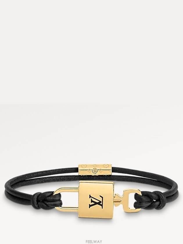 LV Padlock Bracelet Gold Black - LOUIS VUITTON - BALAAN 2