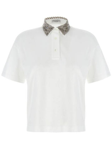 Brunello Cucinelli Sequin Polo Shirt - BRUNELLO CUCINELLI - BALAAN 1