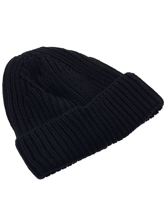 Lens Wappen Extra Fine Merino Wool Beanie Navy - CP COMPANY - BALAAN 5