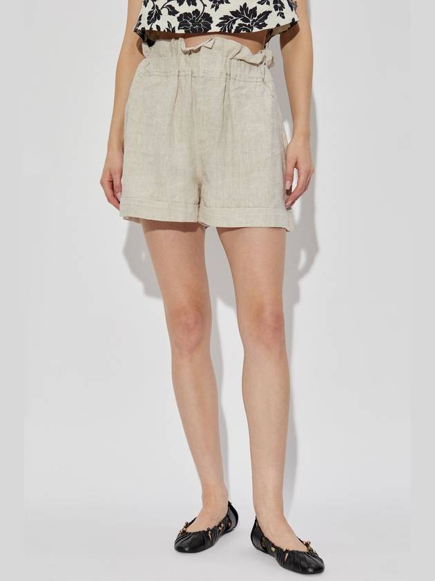 Posse Linen Shorts Ducky, Women's, Beige - POSSE - BALAAN 3