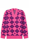 Jacquard Wool Knit Top Bright Pink - ACNE STUDIOS - BALAAN 2