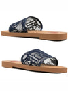 Woody Logo Lace Slippers Navy - CHLOE - BALAAN 2