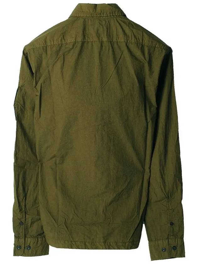 Chrome R Lens Wappen Overshirt Zip-Up Jacket Green - CP COMPANY - BALAAN 4