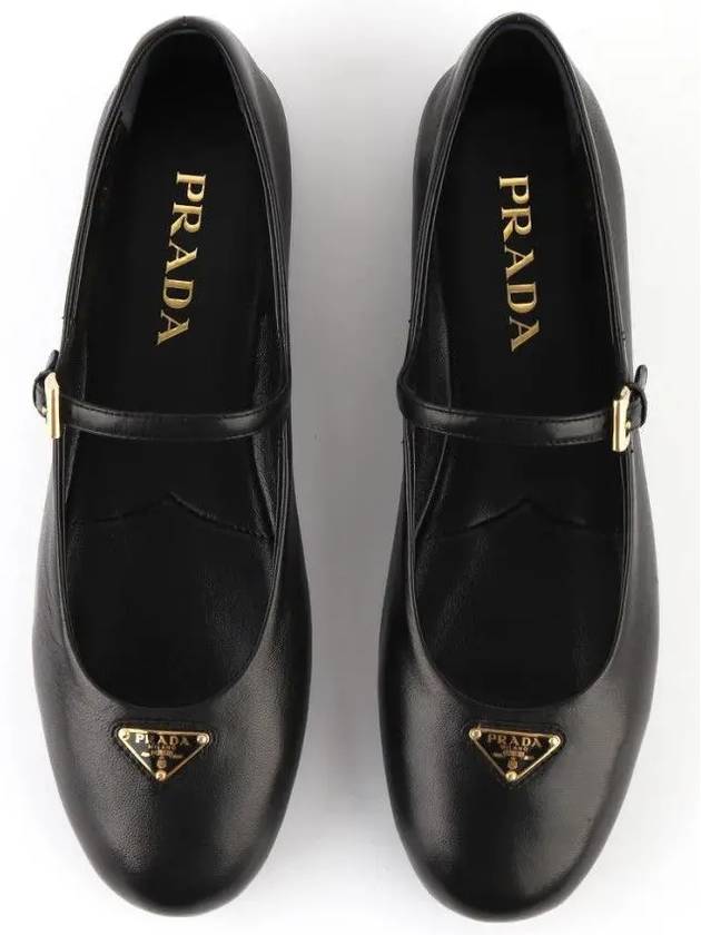 Patent Leather Ballerina Shoes Black - PRADA - BALAAN 4