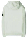 Logo Patch Cotton Fleece Hoodie Musk Green - STONE ISLAND - BALAAN 3