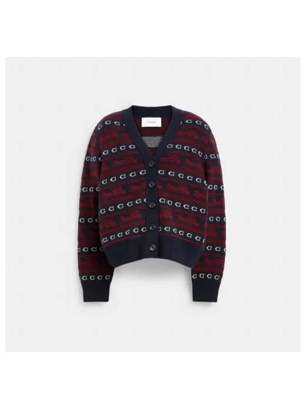 Horse and Carriage Cardigan CX136 NVRD - COACH - BALAAN 2