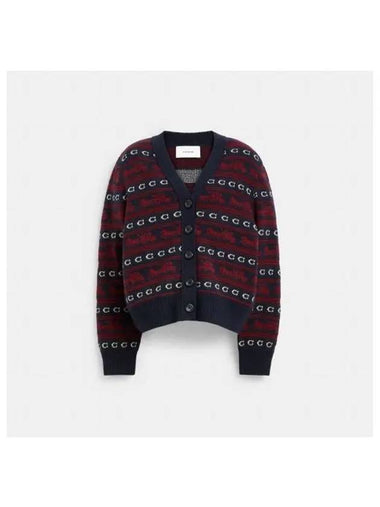 Horse and Carriage Cardigan CX136 NVRD - COACH - BALAAN 1