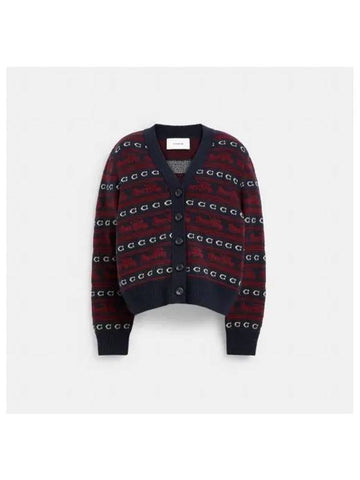 Horse And Carriage Cardigan Red - COACH - BALAAN 1