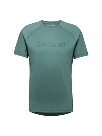 Men's Selun FL Logo Short Sleeve T-Shirt Dark Jade - MAMMUT - BALAAN 1