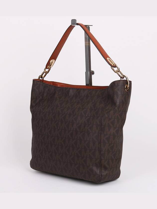 MK pattern brown top handle shoulder bag - MICHAEL KORS - BALAAN 2