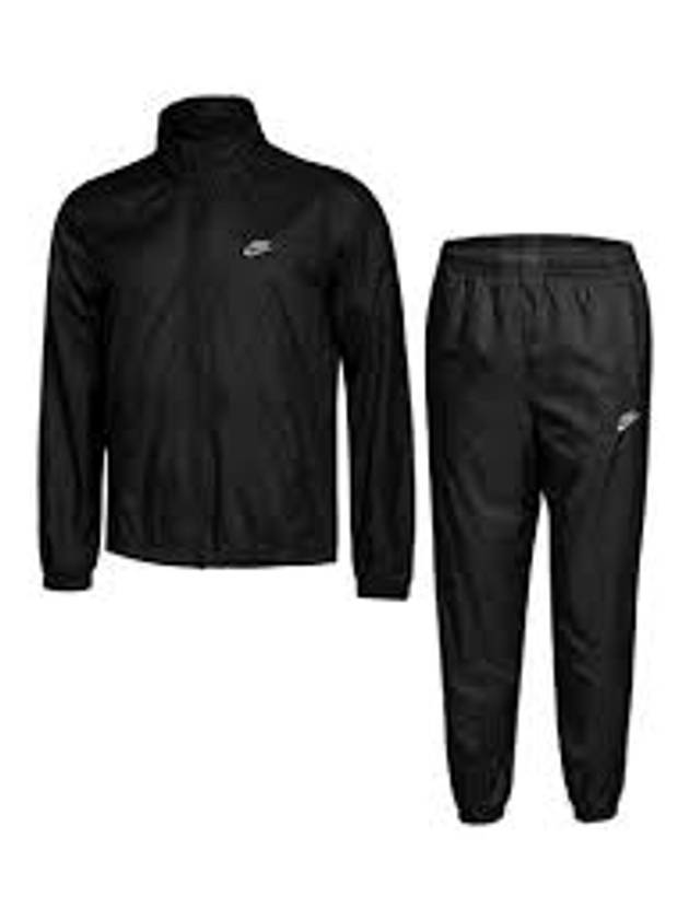 Club Lined Woven Tracksuit Black - NIKE - BALAAN 2