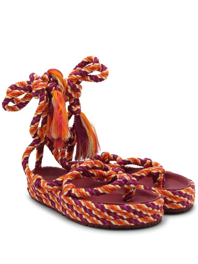 Women's Erol Rope Anklet Sandals Orange - ISABEL MARANT - BALAAN 3