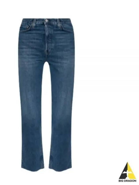 high waist cropped straight jeans blue - TOTEME - BALAAN 2