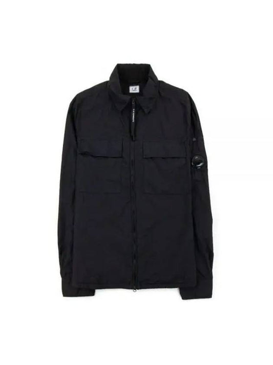 Flat Nylon Zip-Up Jacket Black - CP COMPANY - BALAAN 2