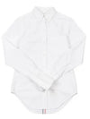 Women's Solid Oxford Striped French Cuff Shirt White - THOM BROWNE - BALAAN 2