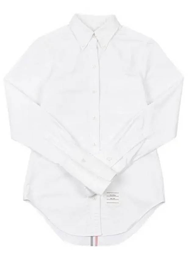 Women's Solid Oxford Striped French Cuff Shirt White - THOM BROWNE - BALAAN 2