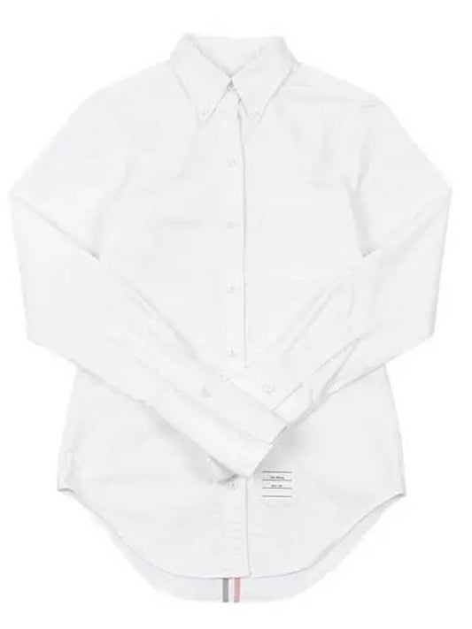 Women's Solid Oxford Striped French Cuff Shirt White - THOM BROWNE - BALAAN 2