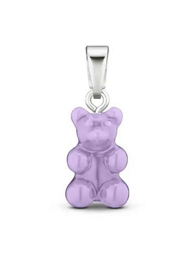 NOSTALGIA BEAR LAVENDER CLASSIC CONNECTOR SILVER WOMEN'S CHARM - CRYSTAL HAZE - BALAAN 1