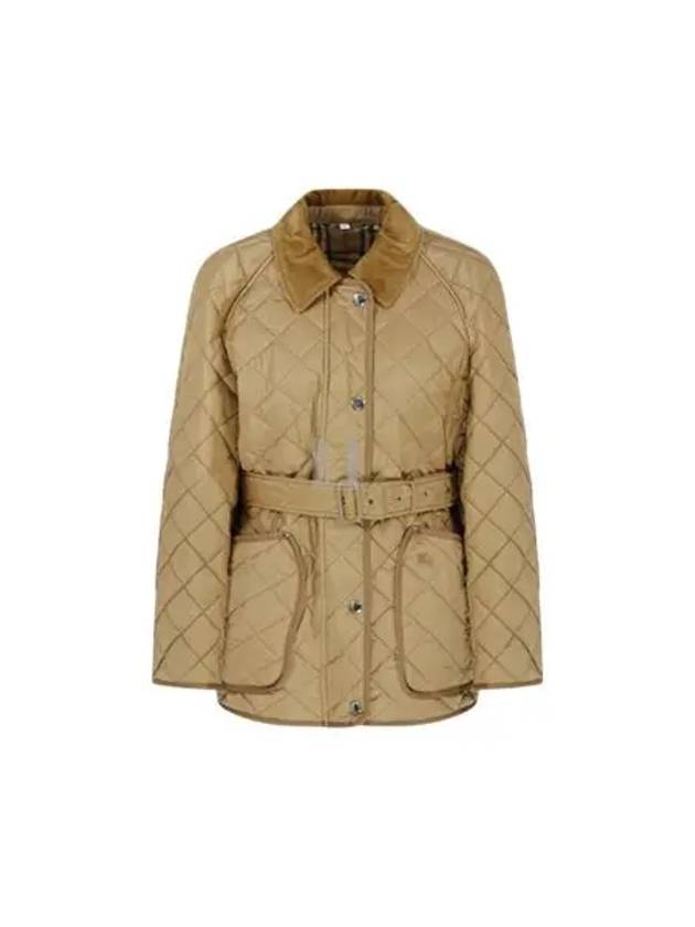 Diamond Quilted Nylon Jacket Beige - BURBERRY - BALAAN 2