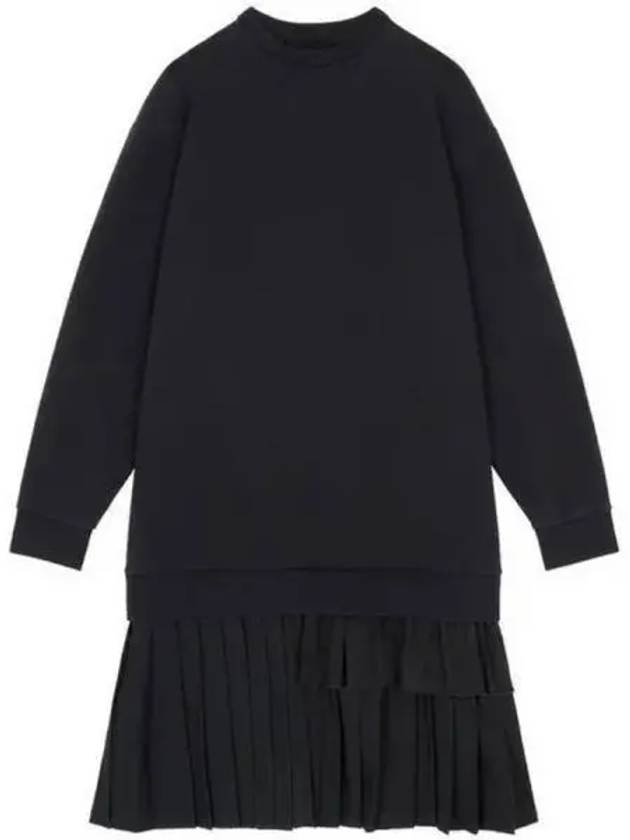 Layered Flare Hem Cotton Midi Dress Black - MAISON MARGIELA - BALAAN 2