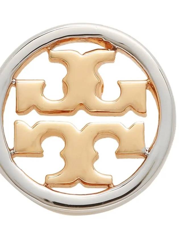 Miller Stud Earrings Silver Gold - TORY BURCH - BALAAN 4