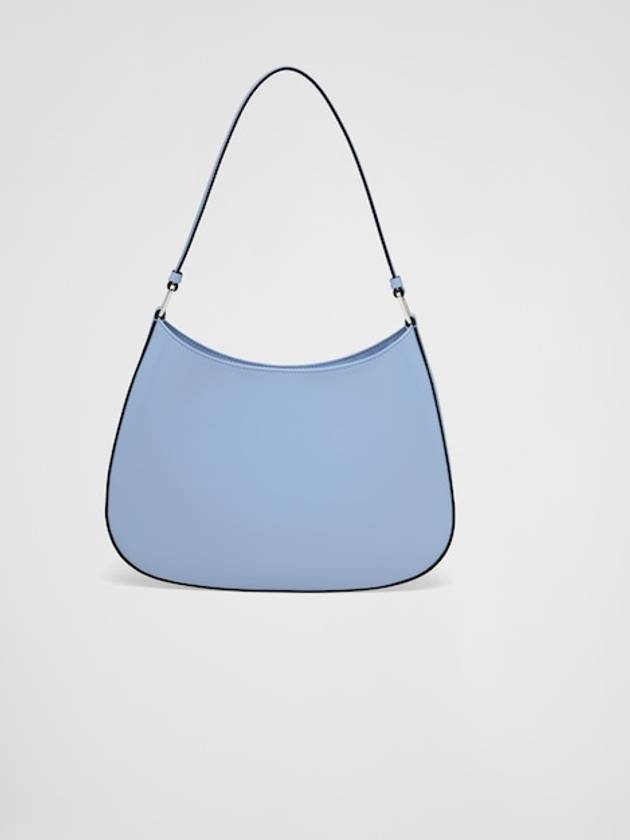 Triangular Logo Cleo Brushed Leather Shoulder Bag Blue - PRADA - BALAAN 4