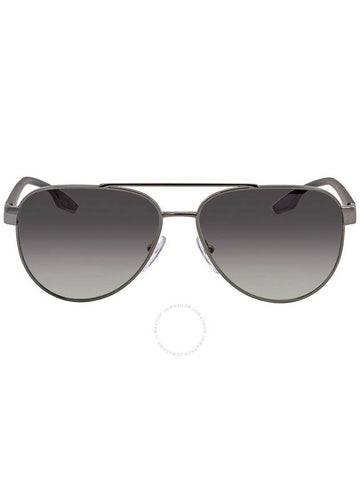 Prada Linea Rossa Grey Gradient Pilot Unisex Sunglasses PS54TS 5AV3M1 58 - PRADA - BALAAN 1