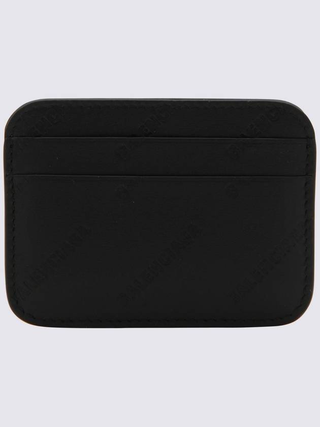 Embossed Logo Card Wallet Black - BALENCIAGA - BALAAN 3