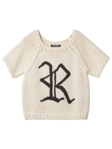 Logo jacquard knit pearl - RAF SIMONS - BALAAN 1