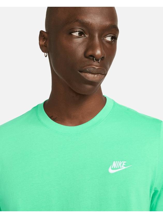 Sportswear Club Short Sleeve T-Shirt Green - NIKE - BALAAN 4