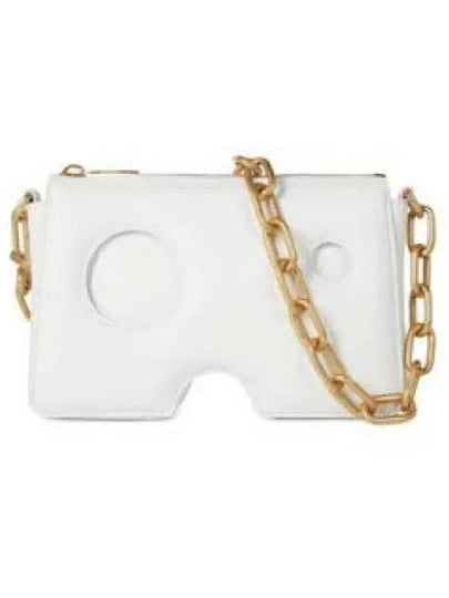 Burrow Leather Shoulder Bag White - OFF WHITE - BALAAN 2