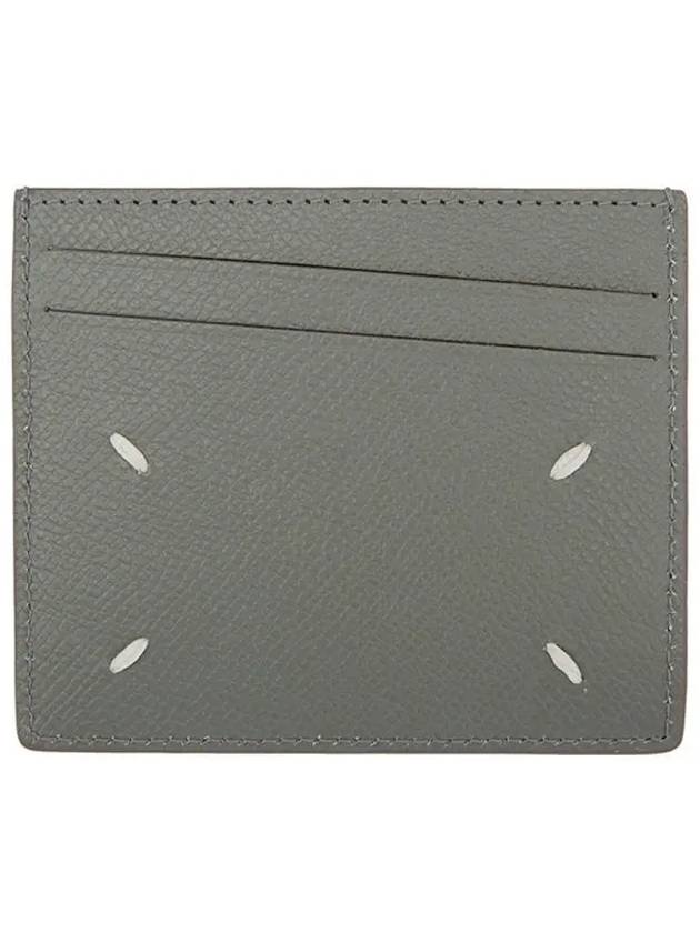 Stitched Pebble Leather Card Wallet All Grey - MAISON MARGIELA - BALAAN 3