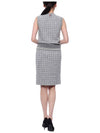 Micro Check Cotton Tweed Vest Grey - THOM BROWNE - BALAAN 6