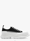 Tread Slick Platform Low Top Sneakers Black White - ALEXANDER MCQUEEN - BALAAN 2