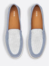 Granville Oblique Jacquard Suede Loafers Blue White - DIOR - BALAAN 4