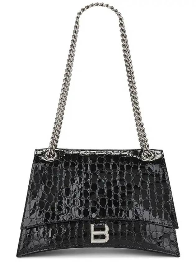 Medium Crush Chain Shoulder Bag Black - BALENCIAGA - BALAAN 2