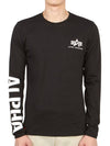 Logo Long Sleeve T-Shirt Black - ALPHA INDUSTRIES - BALAAN 2