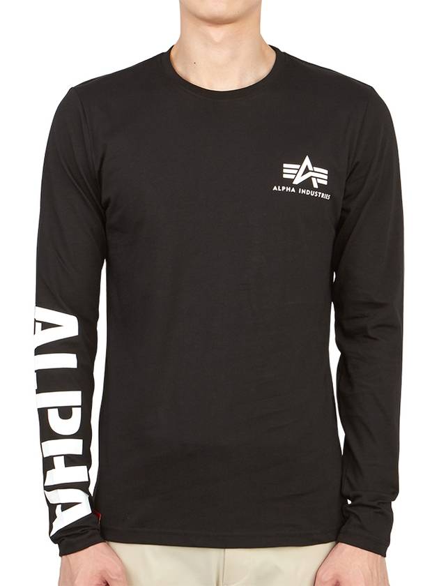 Logo Long Sleeve T-Shirt Black - ALPHA INDUSTRIES - BALAAN 1