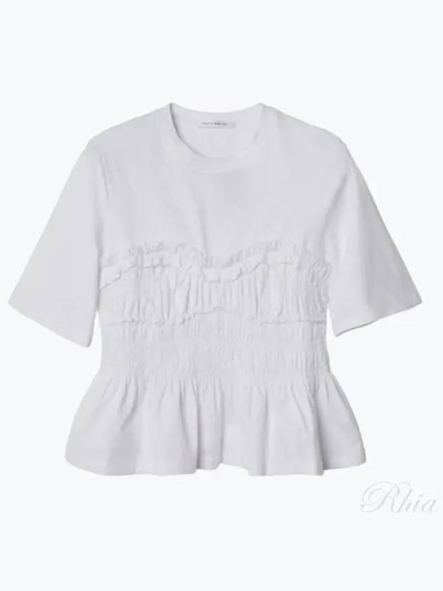 Vilde Build Jersey T Shirt RTW11014 White - CECILIE BAHNSEN - BALAAN 1