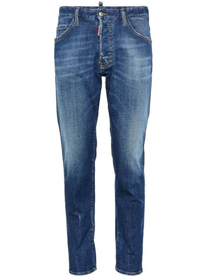 Cotton Back Logo Patch Jeans Blue - DSQUARED2 - BALAAN 2