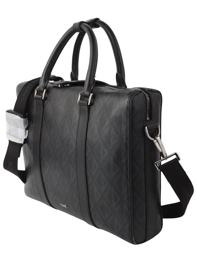 1ADBR088CDP Ringo Black CD Diamond Canvas Briefcase Department Store Invoice 34125Y - DIOR - BALAAN 2