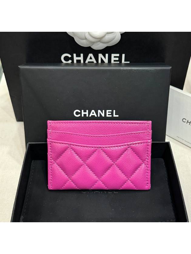 Classic card wallet caviar skin pink champagne gold - CHANEL - BALAAN 2