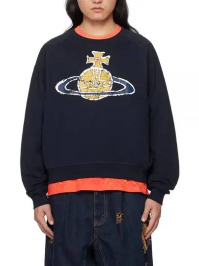 Time Machine Raglan Sweatshirt Navy - VIVIENNE WESTWOOD - BALAAN 2